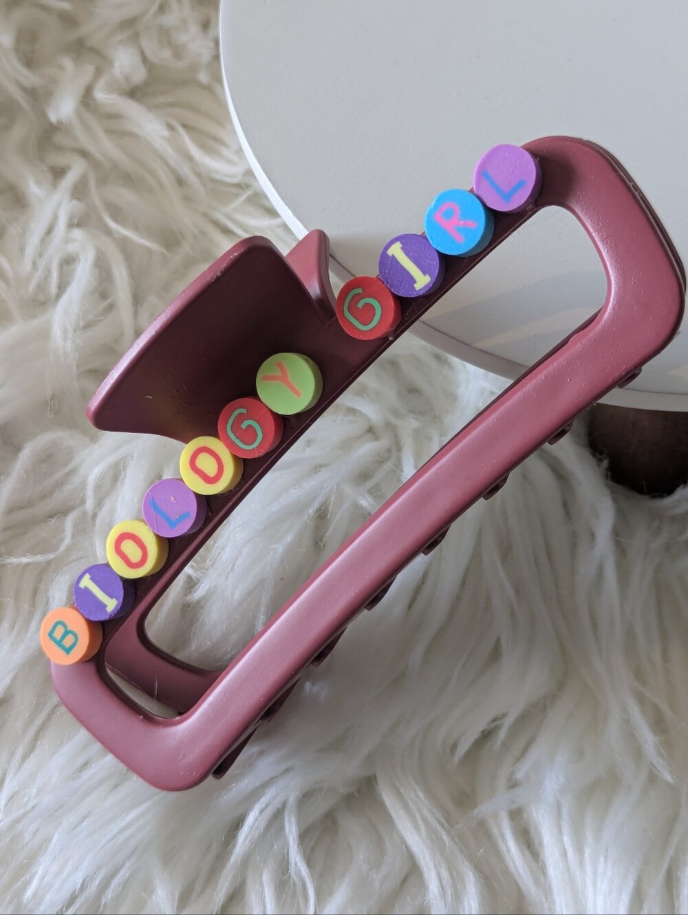 Biology Girl Hair Clip Claw Style Handcrafted | NWT
